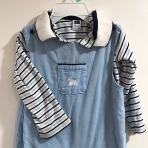 Baby Boy Corduroy Overall Outfit